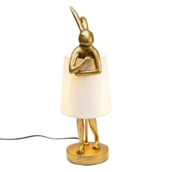 Gold Modest Rabbit 50cm Table Lamp With White Shade -Housingunits 753235eaf1eb642ab5a2e40526315351 1