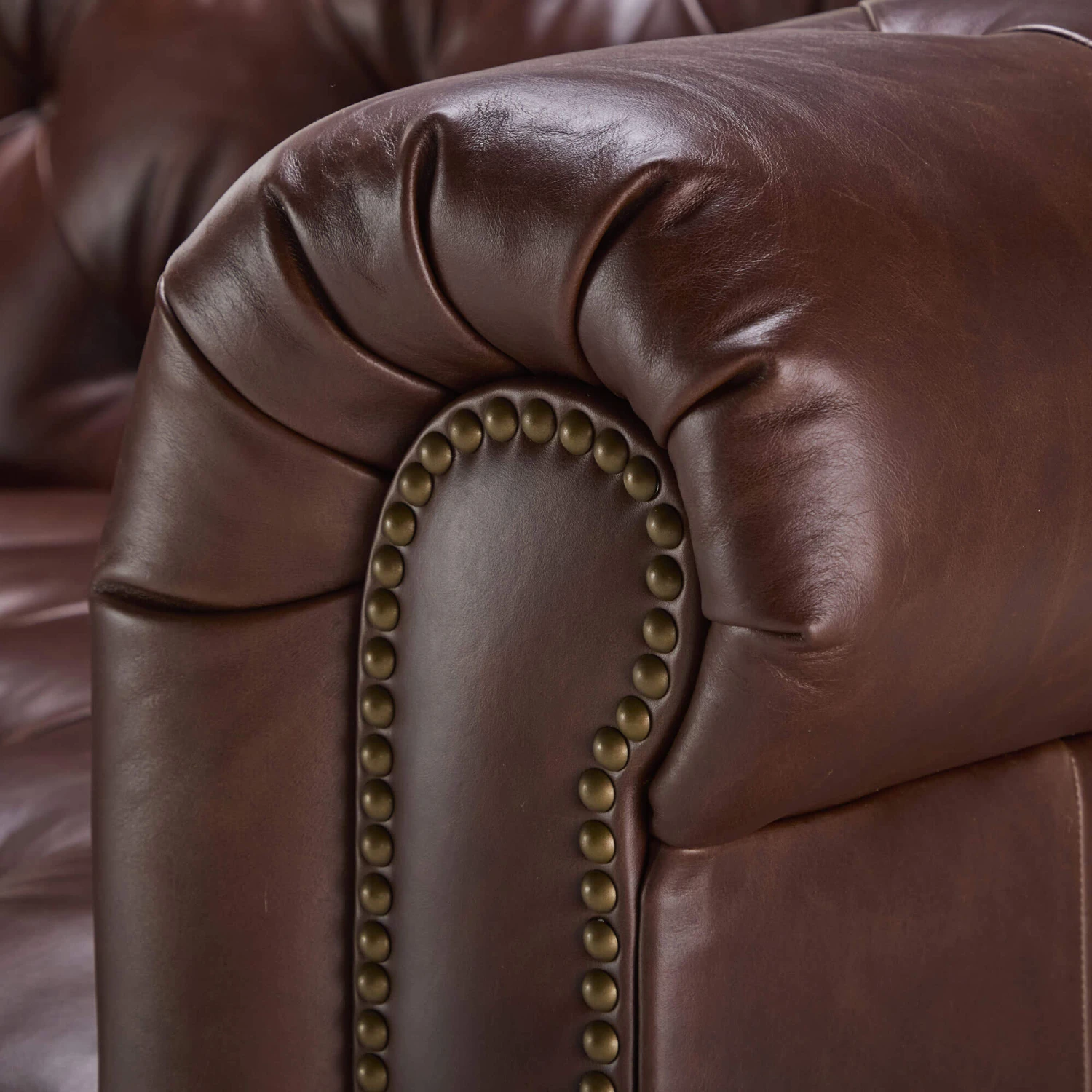 Wentworth Kodak Clove Brown Leather Snuggler Sofa 7 Wentworth Kodak Clove Brown Leather Snuggler Sofa - Image 7