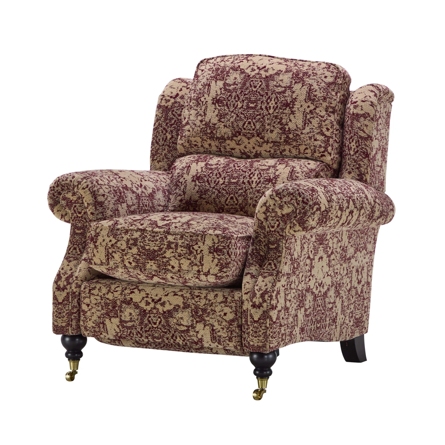 Parker Knoll Oakham Claret Red Fabric Powered Footrest Armchair 2 Parker Knoll Oakham Claret Red Fabric Powered Footrest Armchair - Image 2