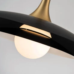 Quintiesse Welsh 46cm Black And Gold Pendant Light -Housingunits 75a0de9d7dc86ab9bc053e70db821b4c