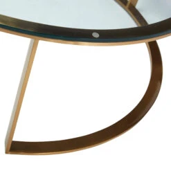 Ophelia Brushed Gold & Glass Set Of 2 Coffee Tables -Housingunits 76a4e18881c50c1fb67d9db9a8348894