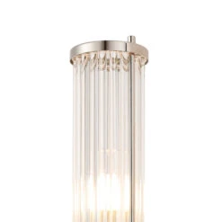 Newton Polished Nickel 1 Light Glass Rod Wall Light -Housingunits 76c3b98279c5f2530a2bf5382738efcb
