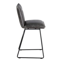 Clarence Grey Faux Leather Counter Bar Chair -Housingunits 76d49382c846233935241c9af7ef44b7