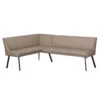 Porto Taupe Faux Leather Right-Hand Corner Dining Bench