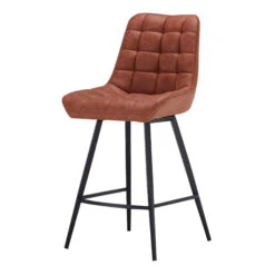 Moretti Tan Faux Leather Counter Bar Stool