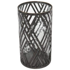 Earlstone Lattice Large Oak Wood Finish Circular Hurricane -Housingunits 799ee7c4ba3e7ee9d487f94ec47bee7c