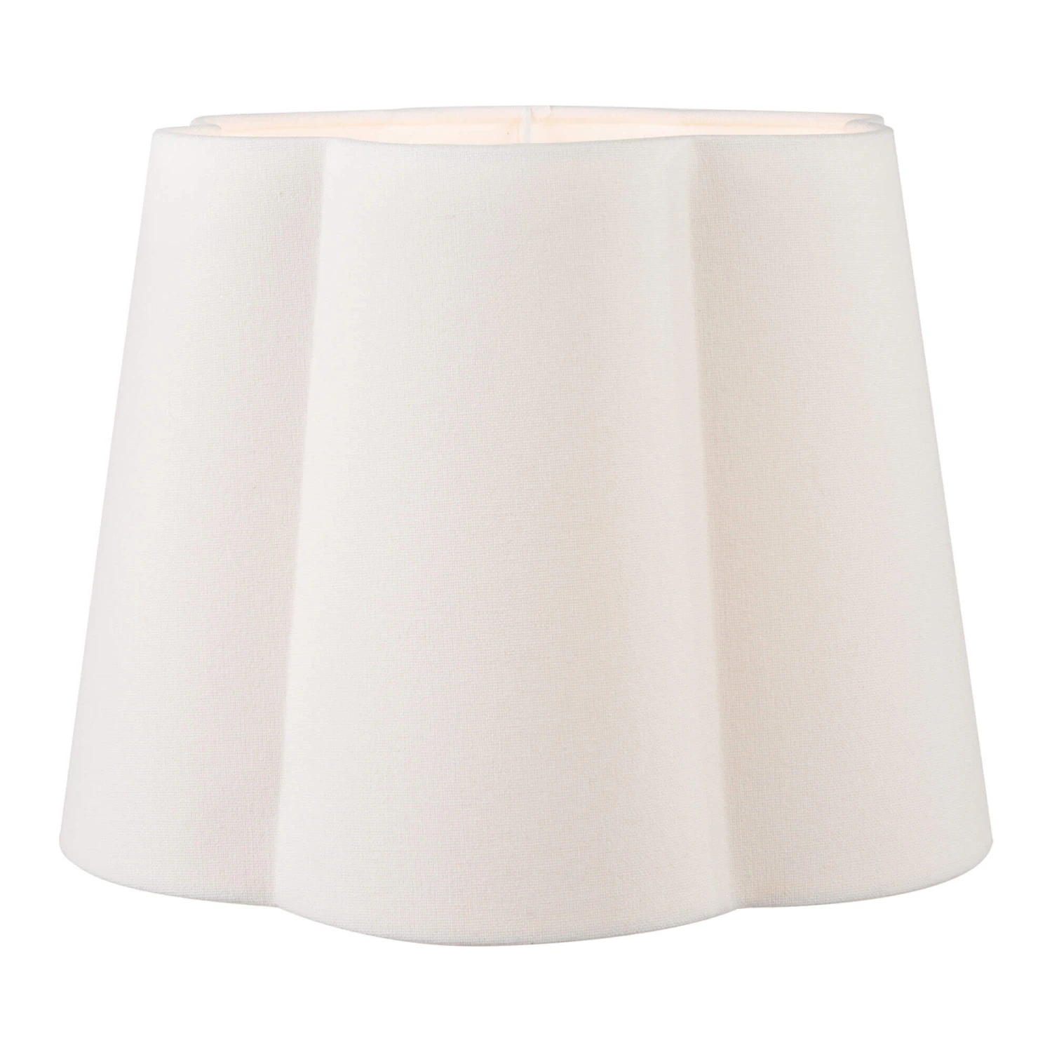 Posy White 35cm Tapered Scalloped Lamp Shade 1 Posy White 35cm Tapered Scalloped Lamp Shade