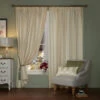 Laura Ashley Lille Stripe Oyster Pencil Pleat Curtain Collection