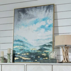 Serenity Blue Framed Canvas