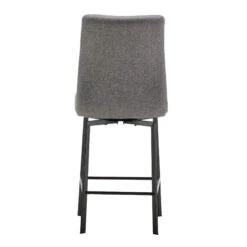 Cabley Swivel Counter Bar Stool In Light Grey Fabric -Housingunits 7bb1c8ced1d77651d1b8b41316bdabc9
