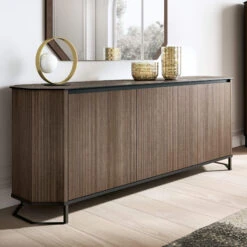 Oratino 3 Door Ribbed Wood Sideboard -Housingunits 7bd1bb2e30be57fb51db28fafe8c96c1