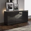 Frank Olsen Intelligent Black Gloss 2 Door 3 Drawer Sideboard