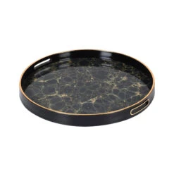 Blue And Gold Mottled Effect Tray