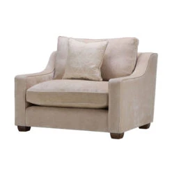 Haddon Imperial Oyster Fabric Snuggler Chair -Housingunits 7c94ed7d40317b0a727fae44275d1393