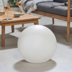 White Ball Colour Changing 45cm Outdoor Floor Lamp -Housingunits 7d7727db2d30f08884c16806ff051e62 1