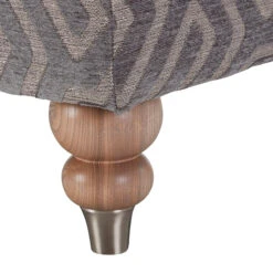 Carolina Grey Geometric Patterned Fabric Legged Ottoman -Housingunits 7dd9ed7a00894ccaa97a0f8a7bc3e273