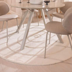 Spiral Ivory 180cm Circle Rug