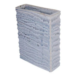 Libra Sereno Rectangular Blue Glazed Vase