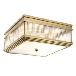 Eichholtz Marly Antique Brass Flush Ceiling Light