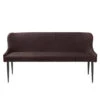 Toby Brown Faux Leather Sofa Bench
