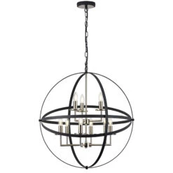 Dario Anthracite & Nickel 9 Light Pendant -Housingunits 80dcb4a394c0e794acc91699c4a7e919 1