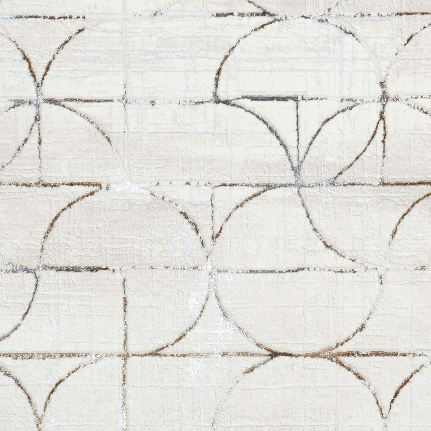 Creation Circles Beige & Silver 160cm X 230cm Rug 8 Creation Circles Beige & Silver 160cm X 230cm Rug - Image 8