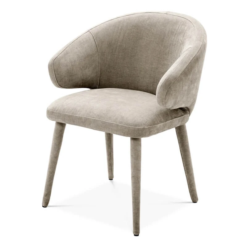 Eichholtz Carindale Clarck Sand Fabric Dining Chair 2 Eichholtz Carindale Clarck Sand Fabric Dining Chair - Image 2