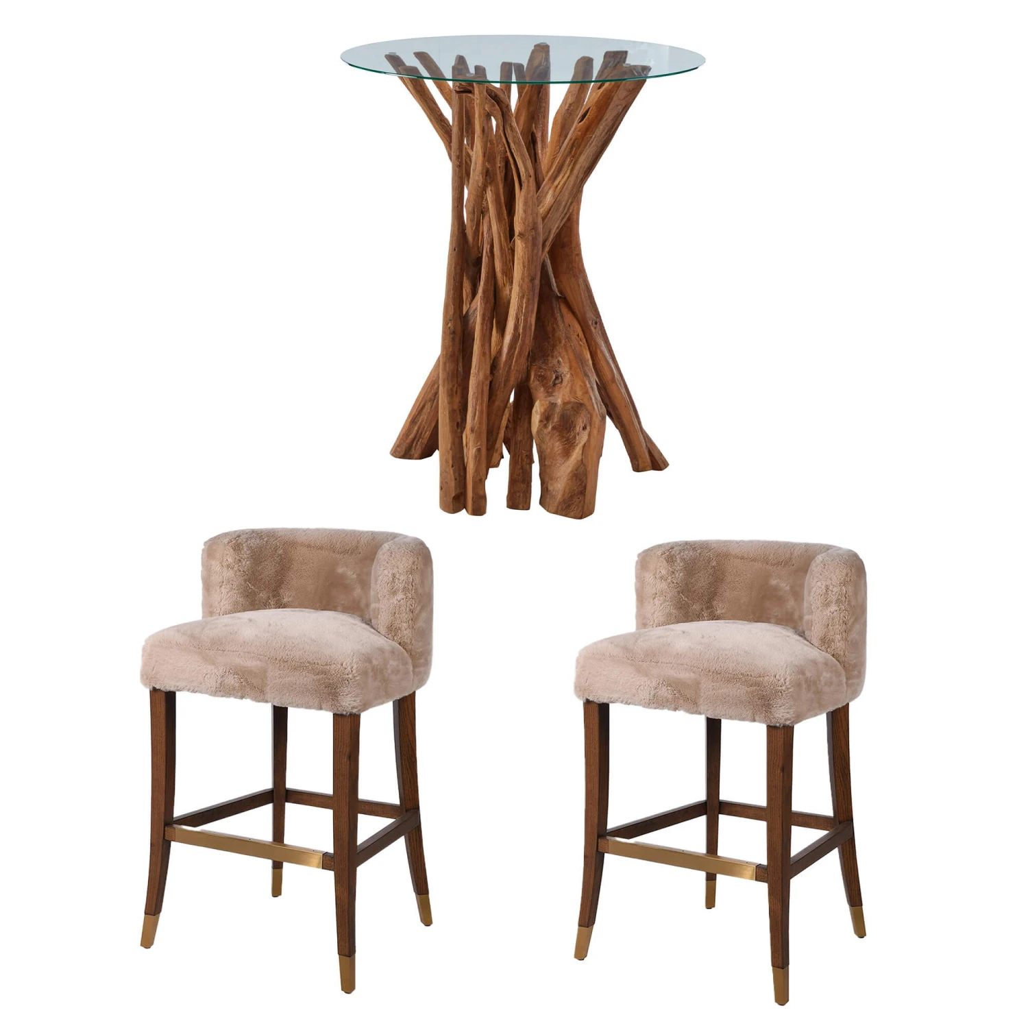 Java Bar Table With 2 Wyatt Faux Sheepskin Bar Stools 1 Java Bar Table With 2 Wyatt Faux Sheepskin Bar Stools