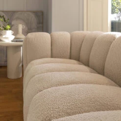 Durante Cream Boucle Fabric Sofa -Housingunits 82dc31078a18c007249b51818face24e