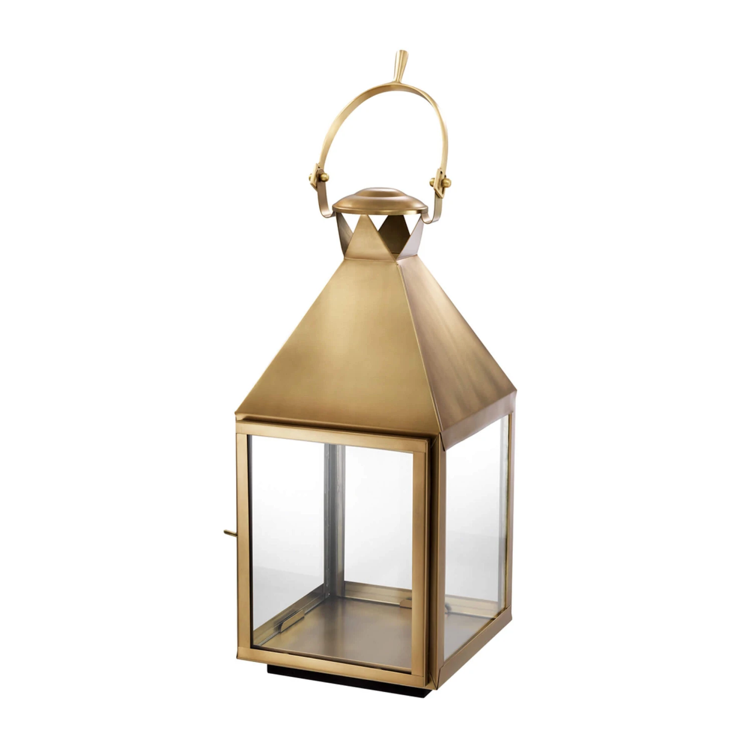 Eichholtz Spur Small Antique Brass Hurricane Lantern 2 Eichholtz Spur Small Antique Brass Hurricane Lantern - Image 2