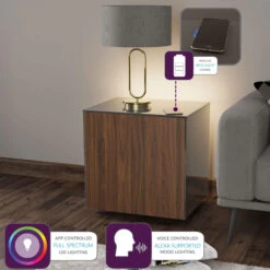 Frank Olsen Intelligent Grey Gloss & Walnut Side Table 5 Frank Olsen Intelligent Grey Gloss & Walnut Side Table -Housingunits 84b7230c14c19cc2d23e66df04df70a8