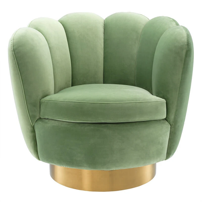 Eichholtz Mirage Pistache Green Velvet Swivel Chair 2 Eichholtz Mirage Pistache Green Velvet Swivel Chair - Image 2
