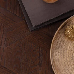 Olivia James Hemingway Mahogany Oak & Gold Nest Of 2 Coffee Tables -Housingunits 854ee9533ab7d73d3a0a6c7ec23399c8