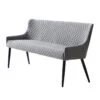 Toby Grey Velvet Sofa Dining Bench
