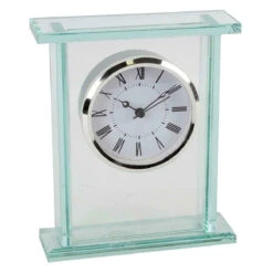 Glass Bezel Mantel Clock
