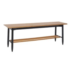 Ercol Monza Black Oak Dining Bench