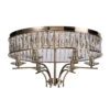 Vivienne French Gold & Crystal 6 Light Flush Ceiling Light