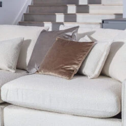 Scatter Box Bellini Taupe Velour Cushion