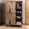 Monreale Brushed Solid Oak Display Cabinet