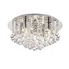 Acton Chrome & Crystal Flush Ceiling Light