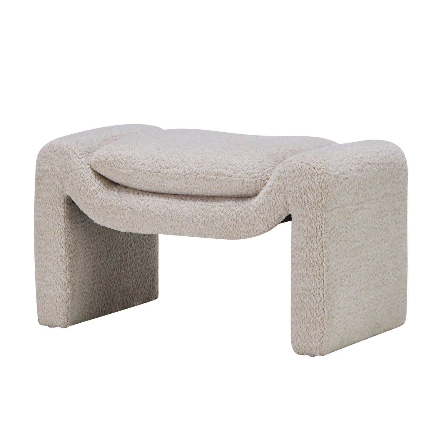Chelmont Crunch Natural Fabric Footstool 2 Chelmont Crunch Natural Fabric Footstool - Image 2