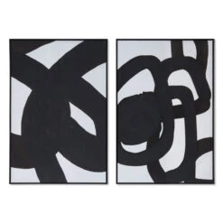 Astratto 2 Piece Monochrome Abstract Wall Art