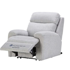 G Plan Hardy Grey Fabric Heated Power Recliner Armchair With Headrest & Lumbar -Housingunits 876a2b3fdcbc8a2c548e3cb6fb59e0c0