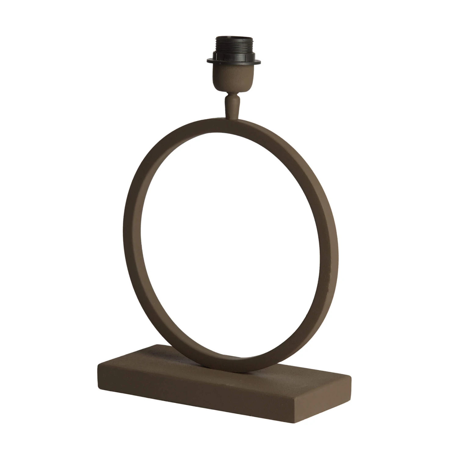 Lagos Brown Table Lamp With White Oval Shade 6 Lagos Brown Table Lamp With White Oval Shade - Image 6