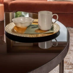Libra Knightsbridge Black Glass Nest Of 2 Coffee Tables -Housingunits 87d2917292f6cd33eb1e4164baea7004