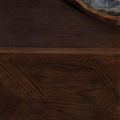 Olivia James Hemingway Mahogany Oak & Gold 4 Door Sideboard -Housingunits 87f15f068841fd37e0dd57e9e3f7a4b1