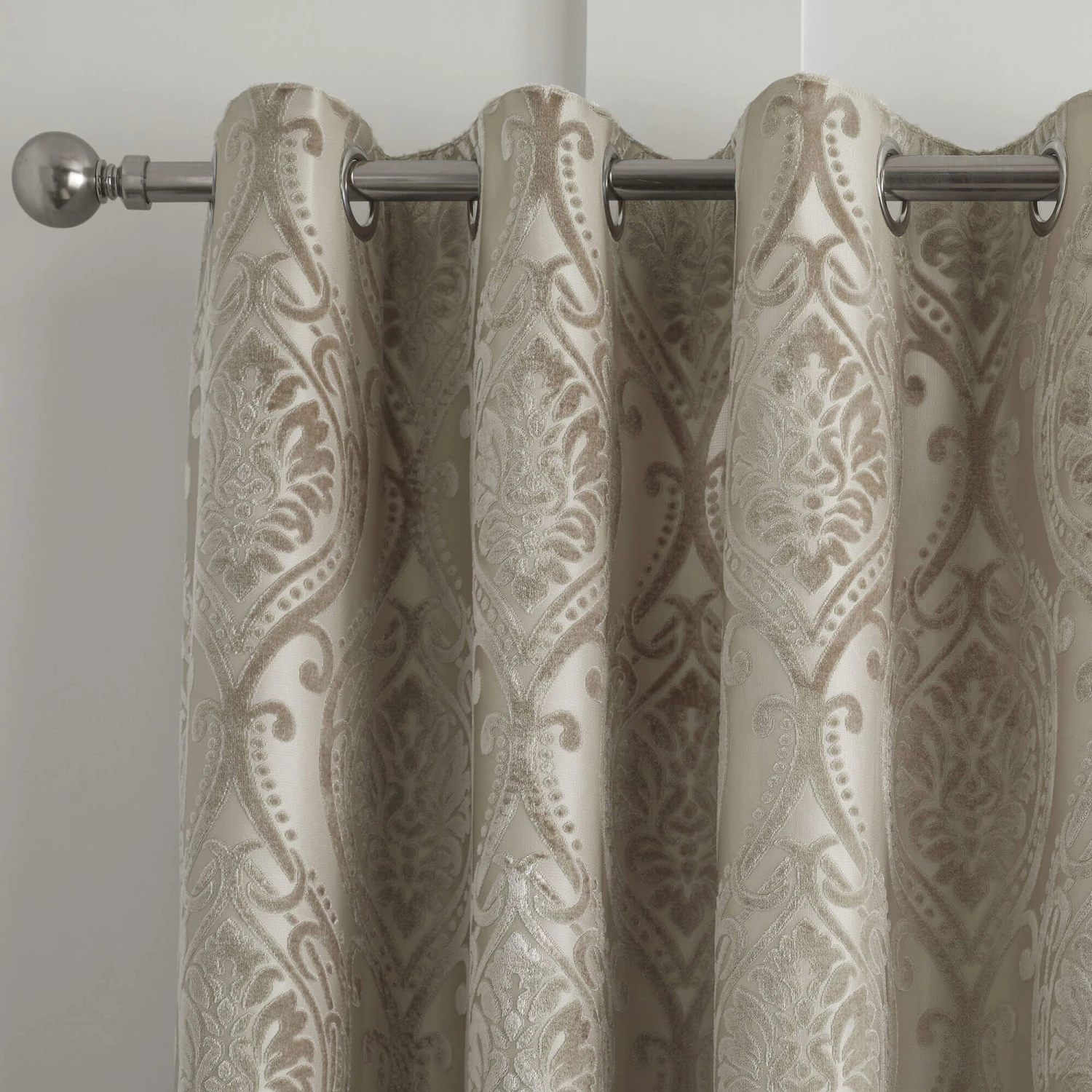 Chateau Natural Eyelet 90" X 90" Curtains 2 Chateau Natural Eyelet 90" X 90" Curtains - Image 2