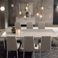 Caren High Gloss Pearl Line 214cm 3 Door Sideboard -Housingunits 88aa11ae133e9230c9eed66159f5ab2e