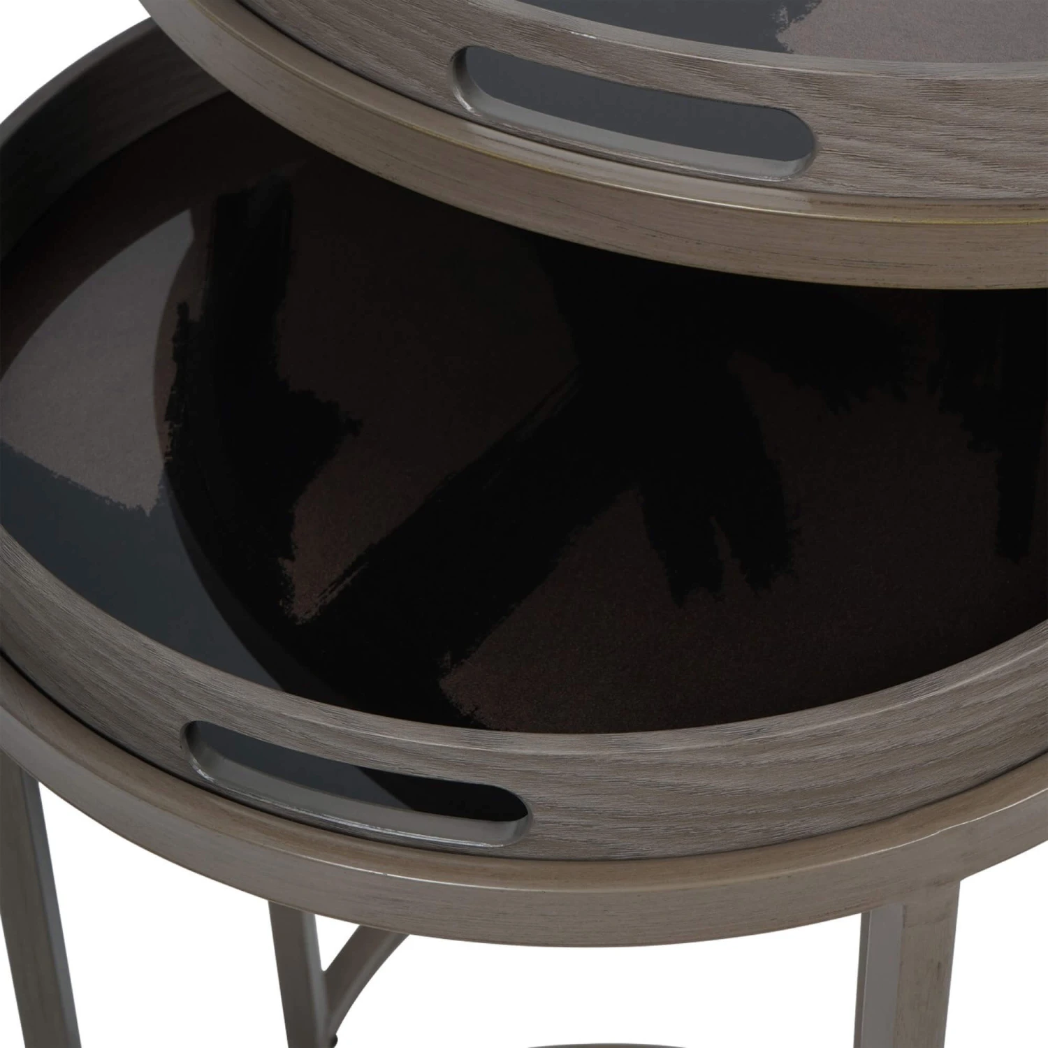 Libra Brushstroke Set Of 2 Side Tables With Removable Trays 4 Libra Brushstroke Set Of 2 Side Tables With Removable Trays - Image 4