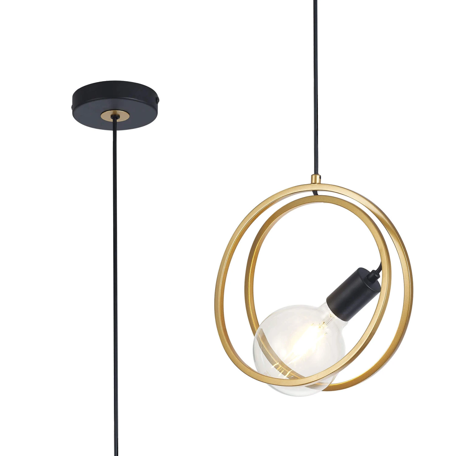 Cerchio Black & Gold Pendant Light 2 Cerchio Black & Gold Pendant Light - Image 2